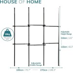 Three-section extendable black wardrobe storage rod